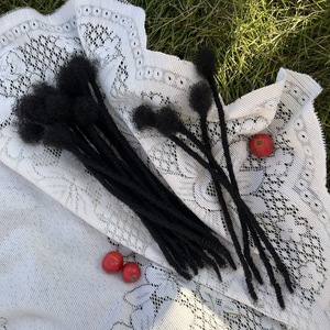 Fummi Locs brezilyalı insan saçı postiş açık kahverengi dantel yumuşak duygu dalga Afro kıvırmak sapıkça kıvırcık stilleri dreadbundles demetleri - Product Image 5