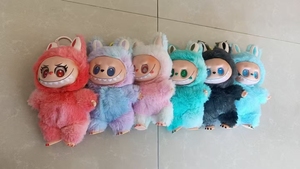 Labubu 1.0/2.0/3.0 1 takım = 6 adet Labubu bebek anahtarlık yüksek kaliteli kör kutu peluş oyuncaklar canavar Labubus gizem kutuları anahtar Chian - Product Image 3