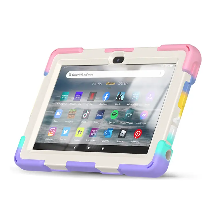 360 độ xoay chân đế 7 inch Tablet trường hợp bìa cho Kindle lửa 7 2022 trường hợp cover quay