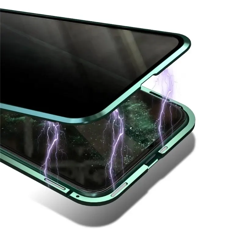 עבור iPhone X Xs 5.8 מקרה פרטיות מגנטי ברור כפול צדדי מזג זכוכית ספיחה מתכת עבור I טלפון X 11 Pro מקסימום
