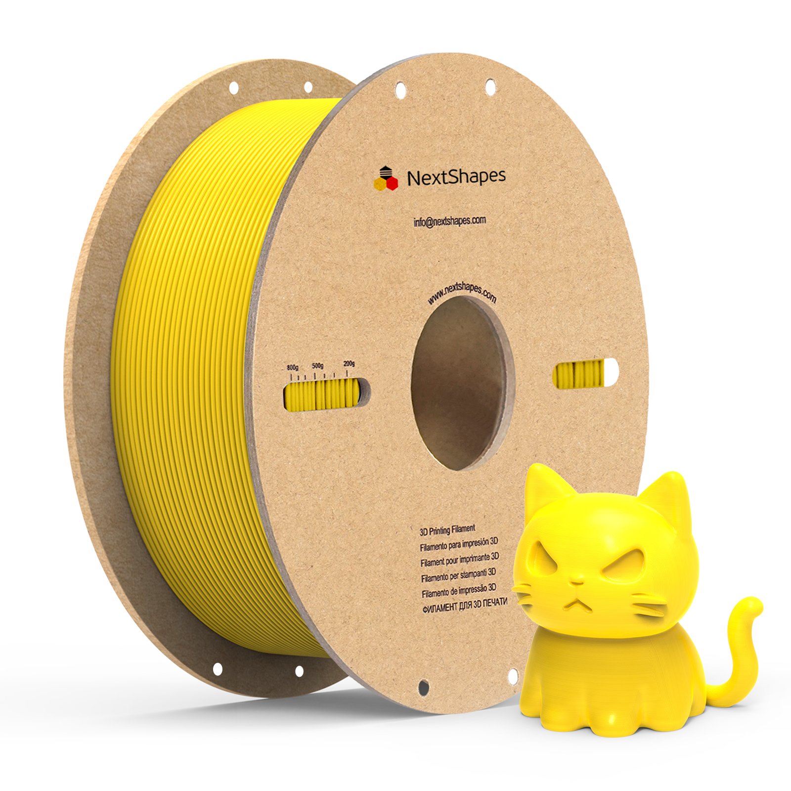 Tige en papier jaune