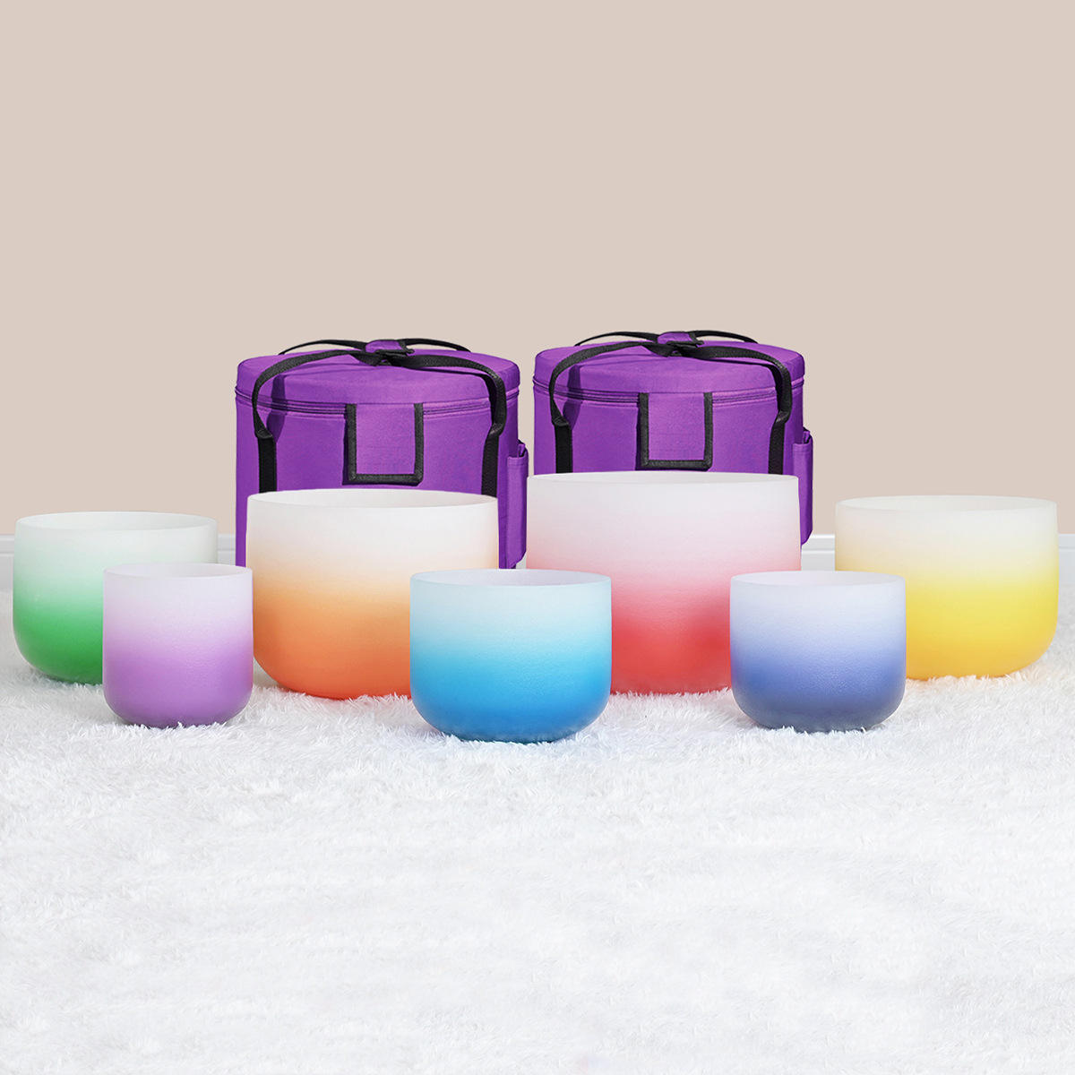 1 ensemble de bols chantants en cristal