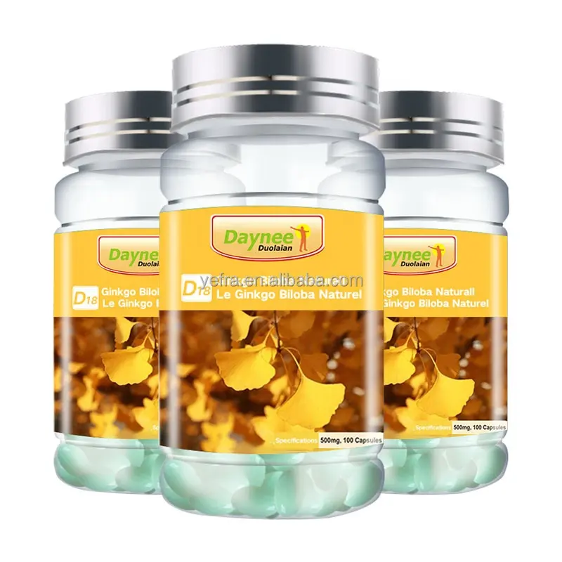 Vente chaude Panax Ginseng Ginkgo Biloba Extrait Capsules pour Anti-âge beauté suppléments à base de plantes