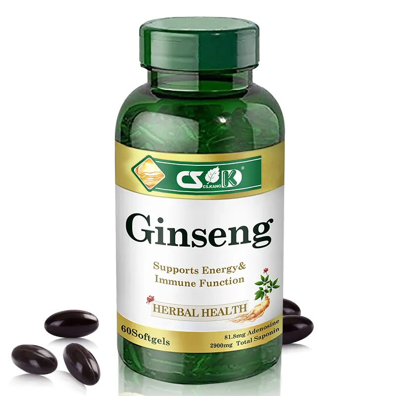 Le complexe d'épimedium de Ginseng soutient la vitalité et la fonction immunitaire, supplément d'extrait de Ginseng sous Label privé, Capsules de Ginseng