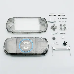 เคสหุ้มคอนโซลสำหรับเกม PSP3000 PSP 3000สีคริสตัลแบบเต็มพร้อมชุดอุปกรณ์พร้อมกระดุม