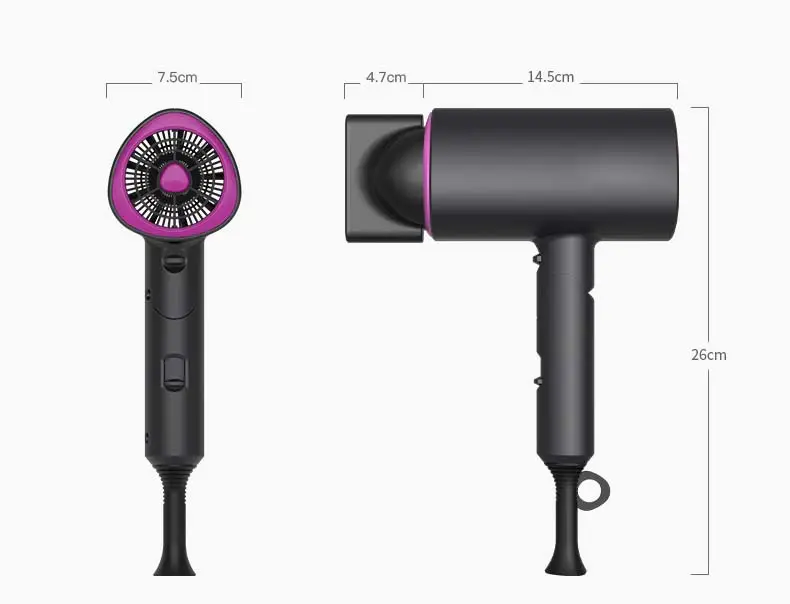 Toptan saç kurutma makinesi profesyonel sıcak soğuk 1200W saç fırçası kurutma tarak bir adım Airbrush saç kurutma makinesi
