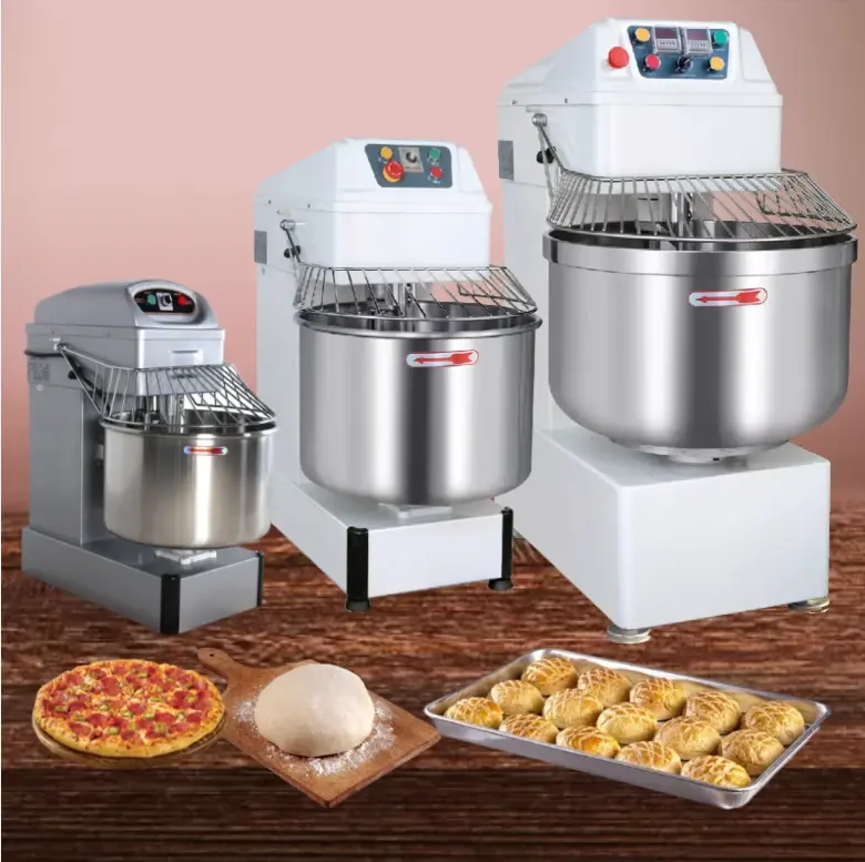 Equipo de horneado en espiral automático, mezclador Industrial de pan y masa para cocina, máquina de amasar comercial, 12kg, 15kg, 8kg, 25kg, 60kg