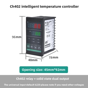 Thông minh hiển thị kỹ thuật số kiểm soát nhiệt độ CH402 MV Relay trạng thái rắn đầu ra kép điều khiển nhiệt độ OEM ABS - Product Image 6