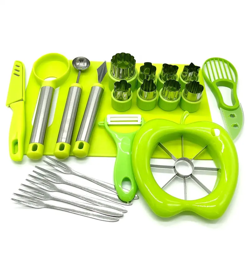 Utensili da cucina per frutta Set di 21 affettatrice per frutta pelapatate per verdure frutta pelapatate per mele Set di rimozione per affettatrice per cucina di casa