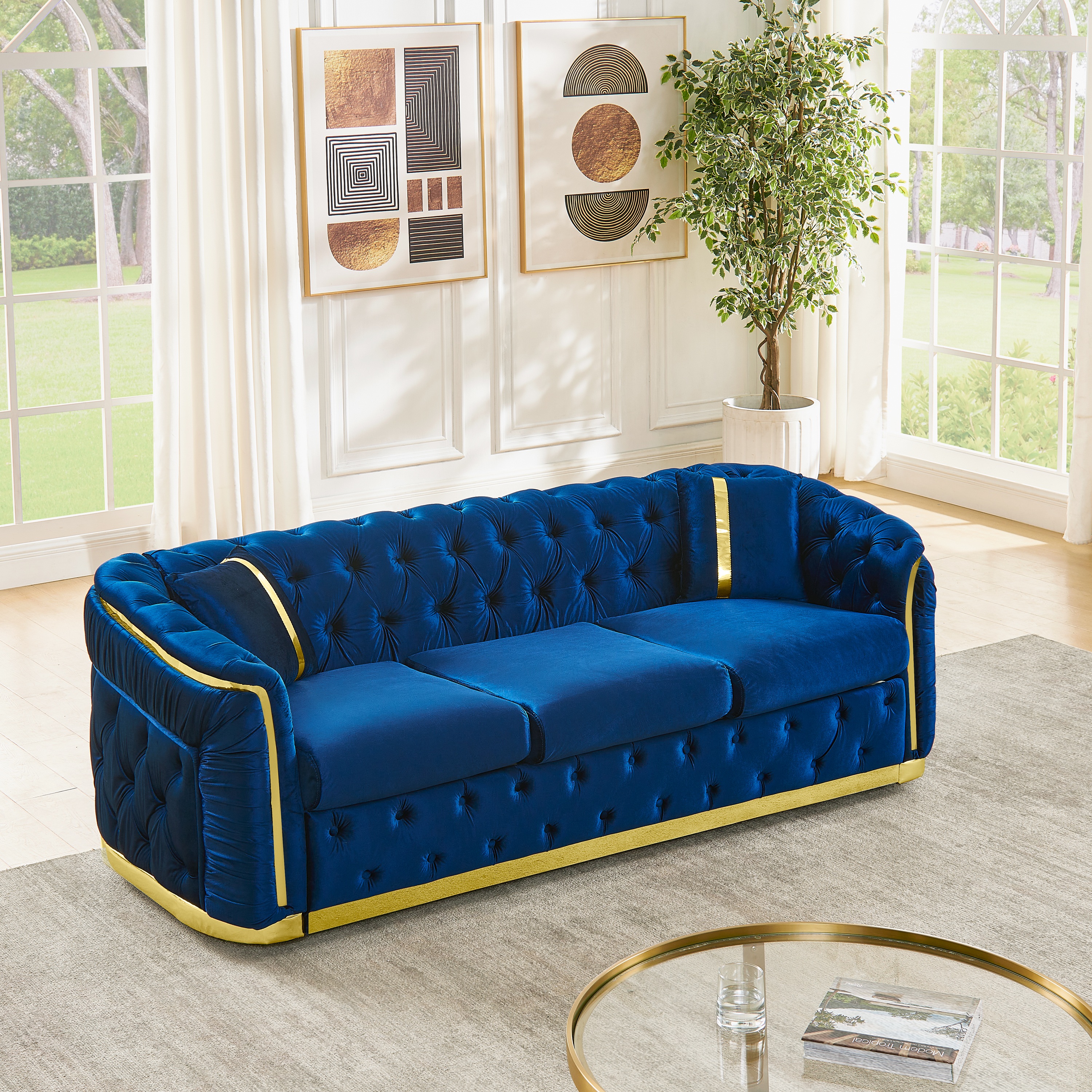 Navy Blue-3 seat