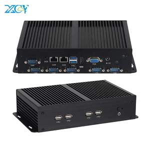 Fanless Industrial <strong>Computer</strong> Core I3 I5 I7 6300U 7500U J1900 6COM RS232 RS485 LVDS 4G Lte IoT Linux Ubuntu Mini PC - Product Image 1