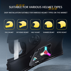El mejor kit de manos libres para casco de motocicleta, sistema de intercomunicación con sistema de Audio Bluetooth, casco de motocicleta, auriculares con micrófono Bluetooth - Product Image 4