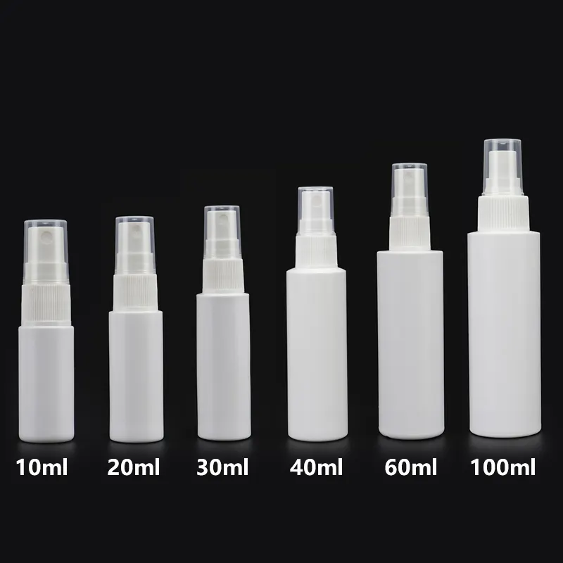 10ml 20ml 30ml 40ml 50ml 60ml 100ml boş özel üretici HDPE PET plastik düz omuz nazal mist sprey şişeleri