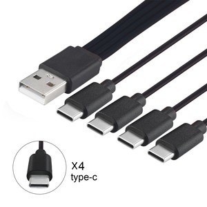 <strong>20CM</strong> Short Cable <strong>USB</strong> a to <strong>USB</strong> C Splitter Cable 4-in-1 Multi <strong>USB</strong> C Charging Cable for Phones, Tablets, and More Devices at a Time