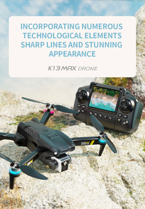 K13 Max yeni başlayanlar oyuncak Drone ekran denetleyicisi ESC HD çift kamera fırçasız Video düzlem özçekim dronu Realt zamanlı görüntüleme Fly FPV - Product Image 2