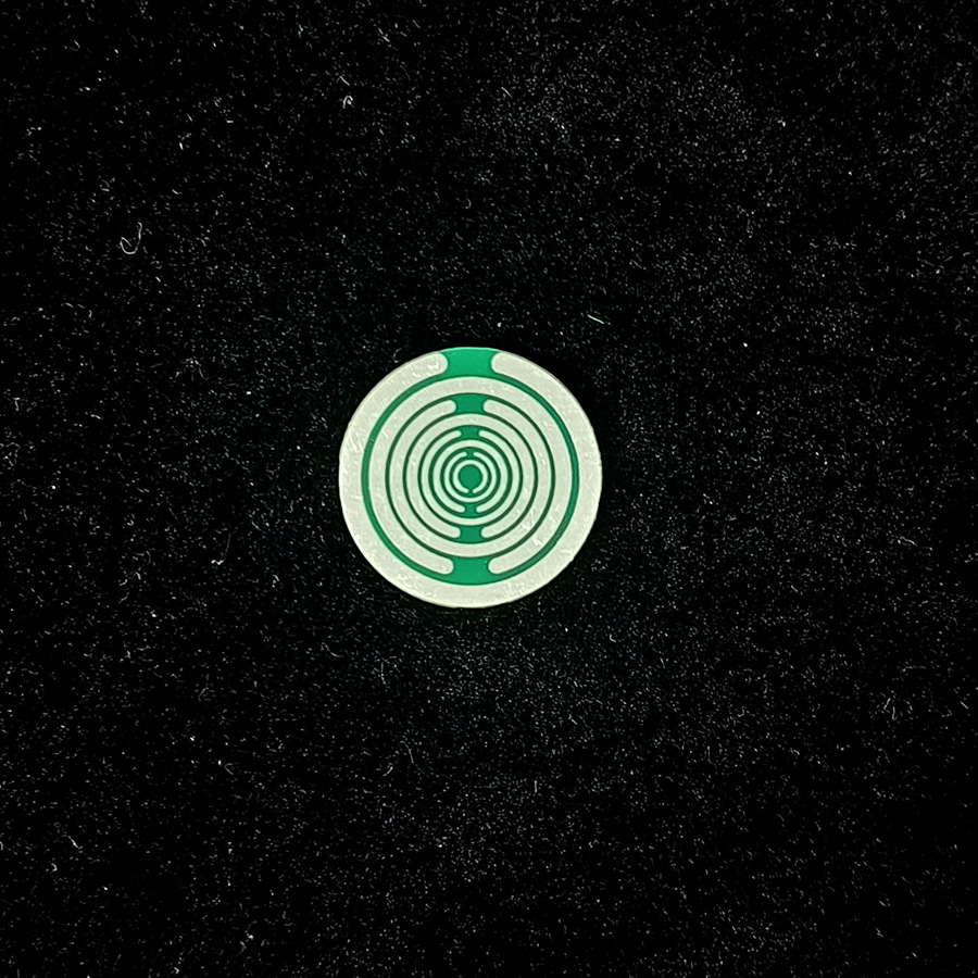 Disque de polarisation argenté 25 mm