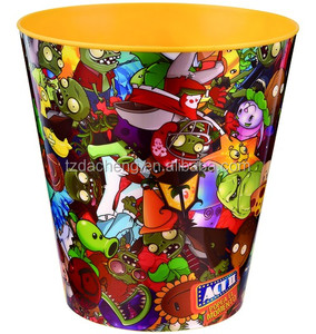 Yaratıcı 3D merceksi baskılı PP yemek seti sonbahar dayanıklı açık üst ilginç desen karikatür çöp kutusu kapak çöp kutuları - Product Image 5