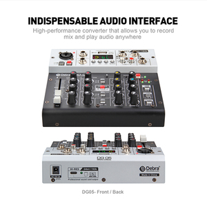 Debra-tarjeta de sonido profesional, interfaz de Audio de estudio con consola mezcladora BT5.0, 24 bits, 192K - Product Image 2