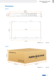 ตัวควบคุมการแสดงผล LED แบบเต็มจอ novastar Vx400s-n ตัวควบคุมแบบ all-in-One สำหรับหน้าจอเวที novastar - Product Image 3