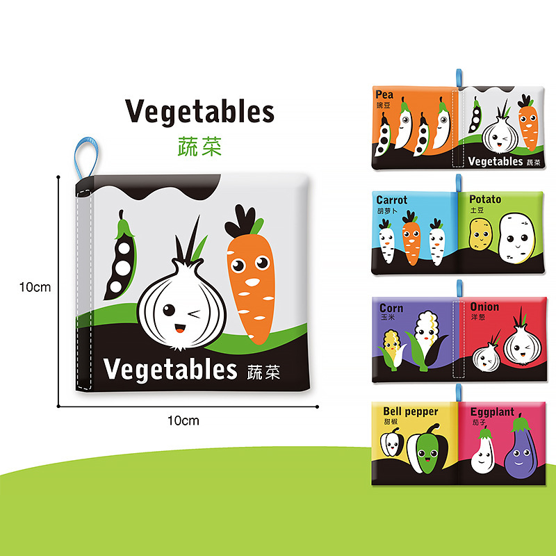 Libro de tela vegetal que contiene papel de sonido BB (Bolsa de OPP)