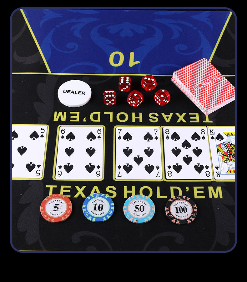 100 jetons numériques en argile-boîtes transparentes noires