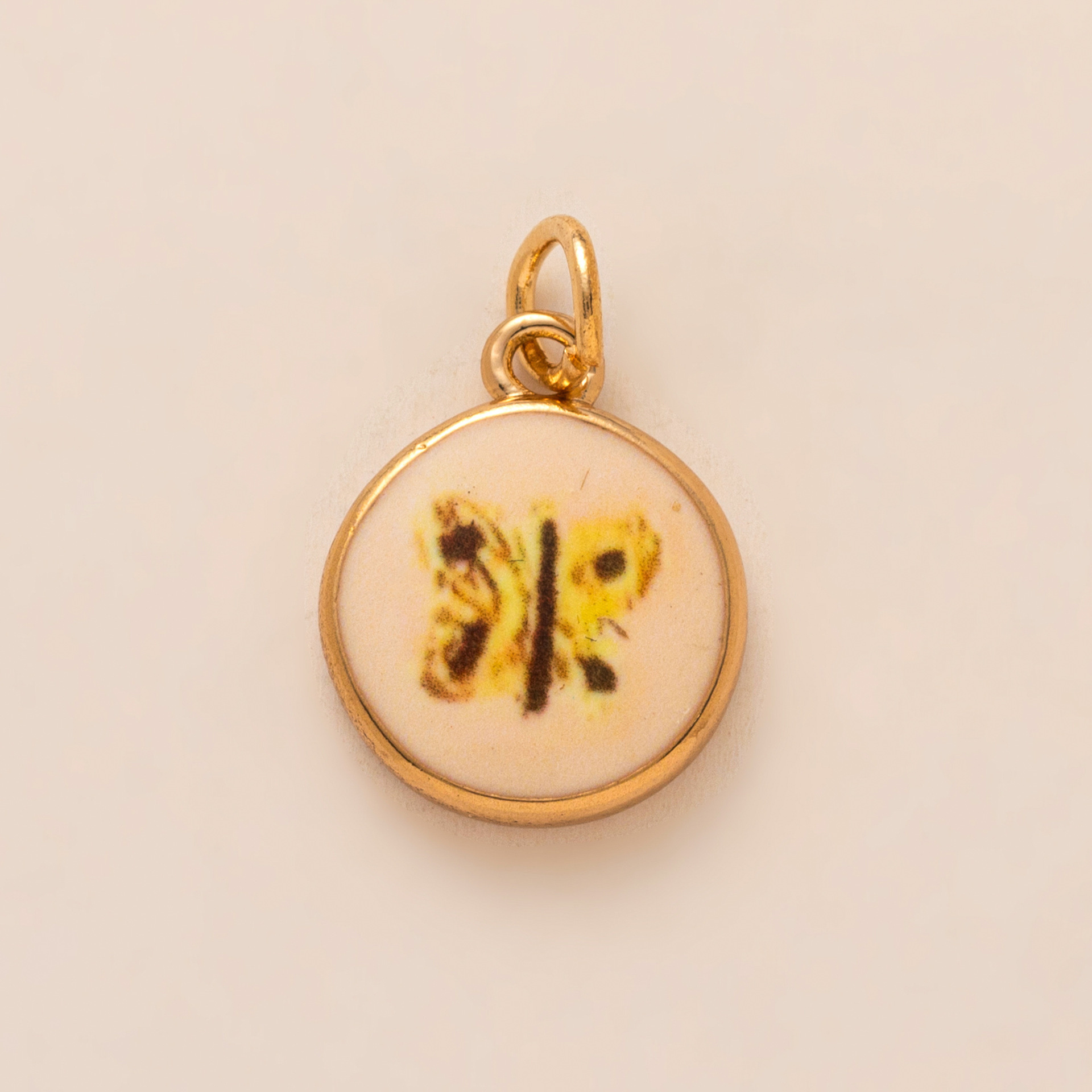 Yellow butterfly pendant