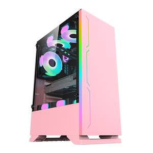 OEM/ODM-carcasa de ordenador de escritorio para ventiladores RGB, placa ATX de cristal competitivo, soporte de línea trasera, funda de juego - Product Image 2