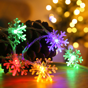 10/20/40pcs LED Cadena de luz al aire libre de copo de nieve de la secuencia Luz de Navidad LED copo de nieve hielo lámpara de hadas cortina luces de cadena - Product Image 4