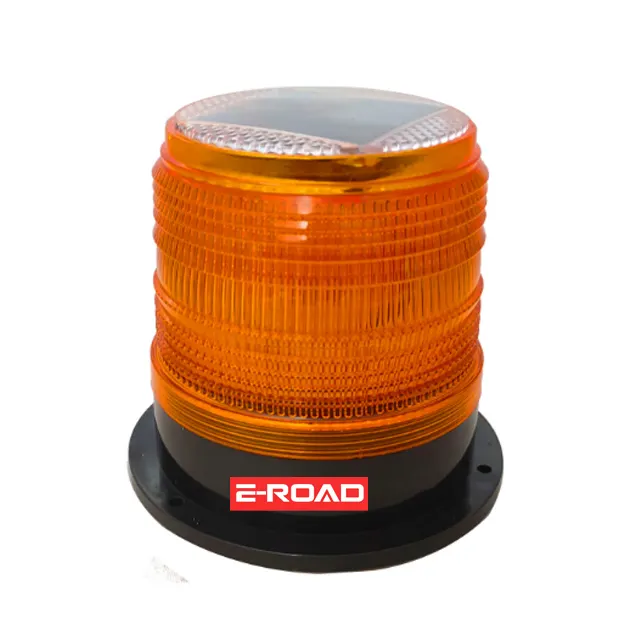 Lámpara giratoria solar para construcción de carreteras, luz estroboscópica giratoria de carretera, luz de advertencia de tráfico