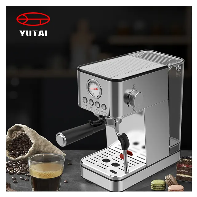 Başbakan kalite ev Metal profesyonel toptan elektrikli otomatik kahve makinesi espresso kahve makinesi süt tankı ile çin'de