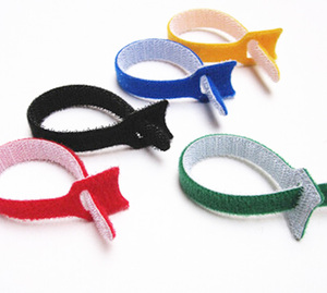 Cinta elástica autoadhesiva de gancho y bucle personalizada, banda de nailon y poliéster impresa con logotipo - Product Image 2