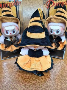 Cadılar bayramı LABUBU vinil kabak ucubesi karnaval Labubu vinil peluş bebek kolye