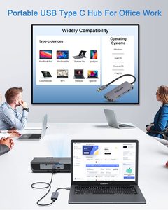 4in1USBCハブQGeeMHDMI4Kアダプター100WPDUSB3.05Gbps Thunderbolt 34 Window s MacBoo kPro上のMacOS10と互換性があります - Product Image 6