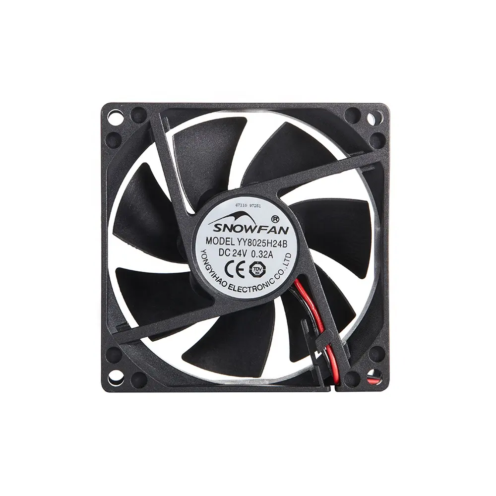 8cm 8025 80x80x25mm Dc 12V 24V Ventilador de refrigeração Máquina de fluxo axial Caso do computador CPU Placa Gráfica Radiador Ventilador de refrigeração