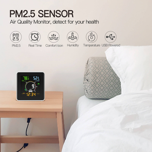 PM2.5 Monitor with LCD Display NDIR <strong>Sensor</strong> Indoor CO2 Detector for Laboratory <strong>Use</strong> <strong>Detects</strong> VOC Gas for Industrial &amp; Household <strong>Use</strong> - Product Image 5