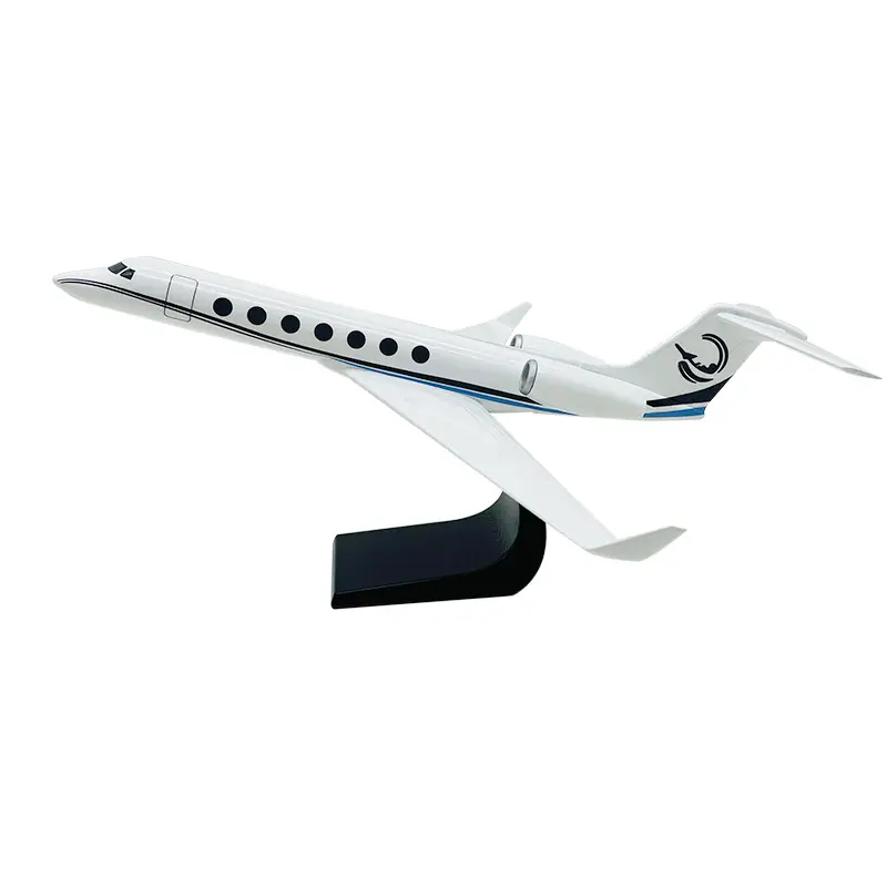 デスクトップ装飾用の収集可能なシミュレーションG550ビジネスジェット樹脂モデル飛行機ガルフストリームビジネス航空機