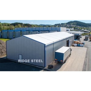 Vinç BS standart ile büyük açıklıklı prefabrik Metal kafes bina ağır sınıf çelik yapı depo