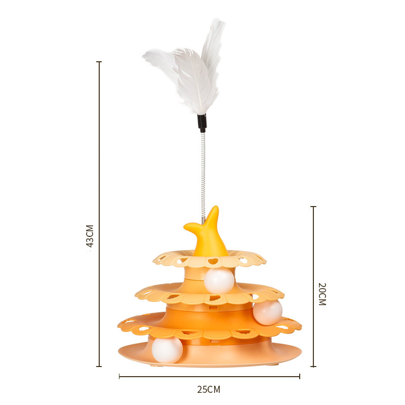 Whale shaped Cat Toy (Yellow)