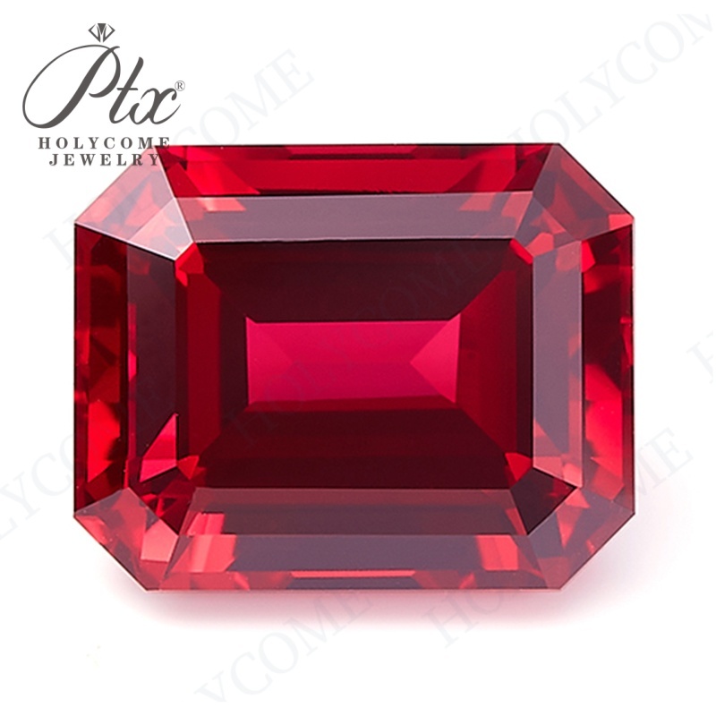 Lab Ruby-Emerald Cut