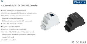 DL 12V 24V DMX 512 контроллер 4-канальный DMX светодиодный контроллер затемнения 0-10V контроллер - Product Image 3