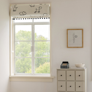 Modern Roman <strong>Window</strong> Curtain for Small Bay <strong>Windows</strong> Simple Children's Room Blackout Roll-Pull Foldable Curtain for Home Use - Product Image 3