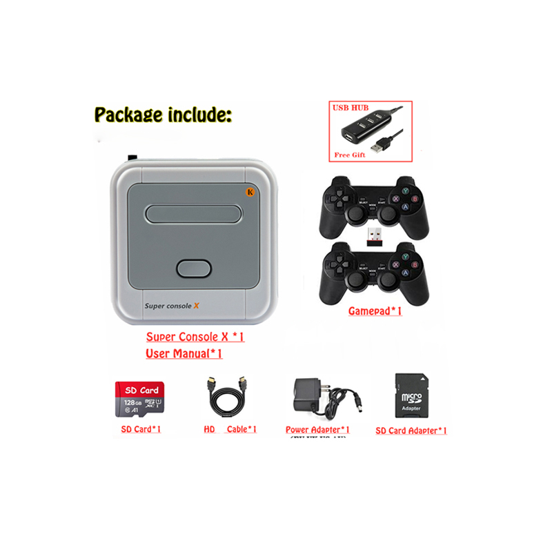 Súper consola X inalámbrica-128 GB