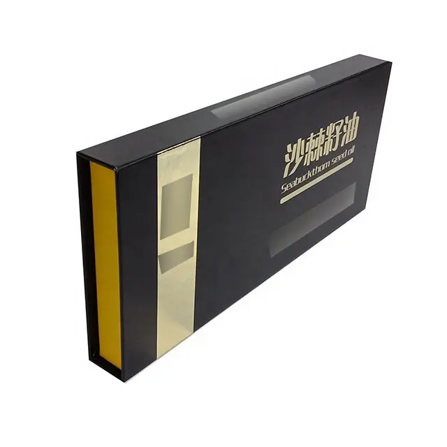 Guangdong 18100408 rettangolo regalo cosmetico olio da barba essenziale magnetico scatola di imballaggio a forma di Boo carta formato A4 con scatole rigide in EVA