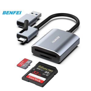 BENFEI Universal SD-Speicher kartenleser USB-Kartenleser Typ C/Typ A zu SD TF - Product Image 1