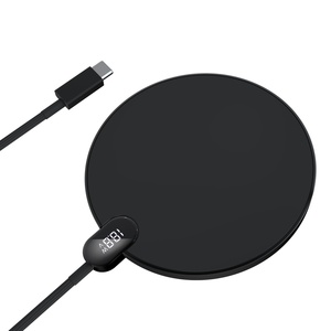 อุปกรณ์ชาร์จเร็วไร้สาย15W รุ่นใหม่ LED ใช้ได้กับ Apple PD Type-C 9V/2A จอแสดงผลดิจิตอลขนาดเล็ก earph