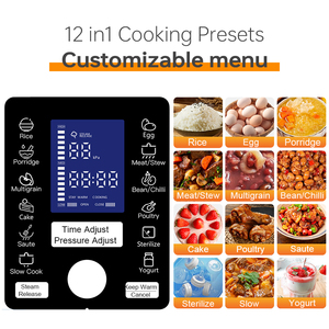 12 in 1 Multifunctional Digital Multifunctional Pot 80kpa Fast Heating Non Fully Automatic Release Electric Pressure Cooker 6L - Product Image 3