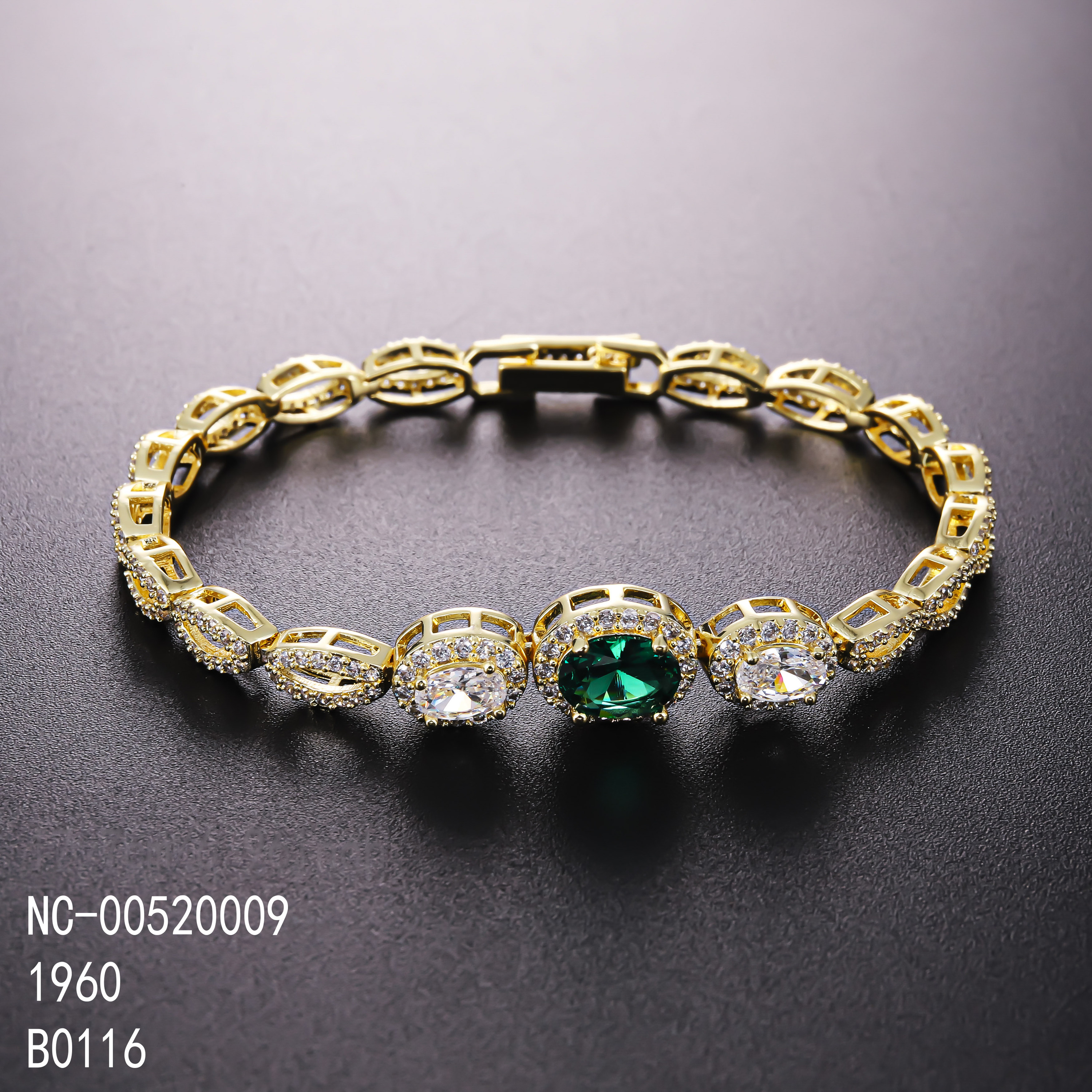1Green+14K Gold Plated