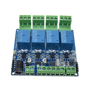 Módulo de relé RTU de 4 vías, sistema de 4 entradas de carretera, comunicación 485, 5V, 12V, STM8S103 - Product Image 4