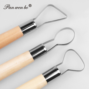 Panwenbo เครื่องขูดเซรามิก3ชิ้นเครื่องมือทำโมเดลดินเหนียวแบบ DIY เครื่องมือตัดเซรามิกเครื่องมือสร้างแบบจำลองดินเหนียวขนาดใหญ่ - Product Image 4