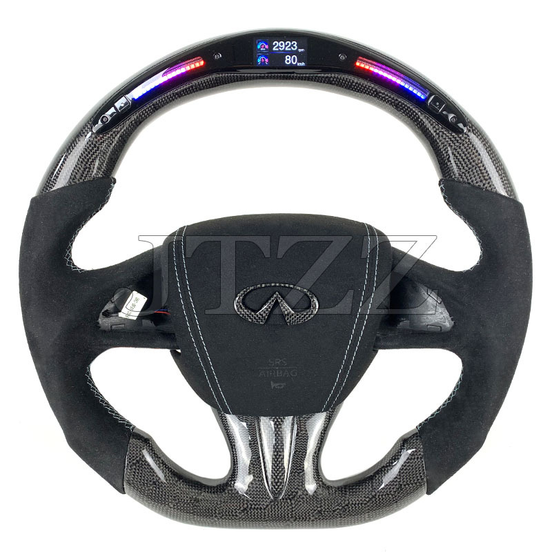Fibra di carbonio + Alcantara in pelle + LED